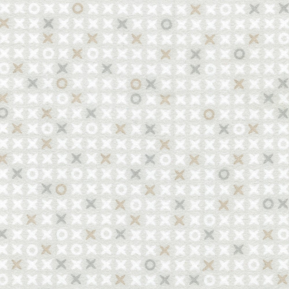 Cozy Cotton Flannel, XOXO, Dove