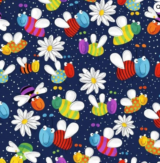 Oasis Flannel Lady Bugs Navy 446331 soft flannel