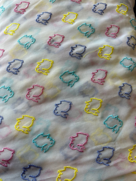 Chiffon Multi Emb Bunny - 17315