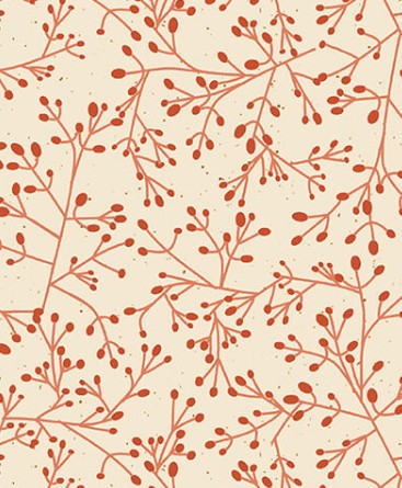 Benartex Tallium Tangle Orange Wishflower quilting cotton fabric