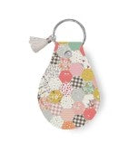 Minki Kim Leather Circle Key Chain BloomBerry leather keychain