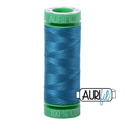 Aurifil Cotton Mako 40wt 150m medium teal thread spool