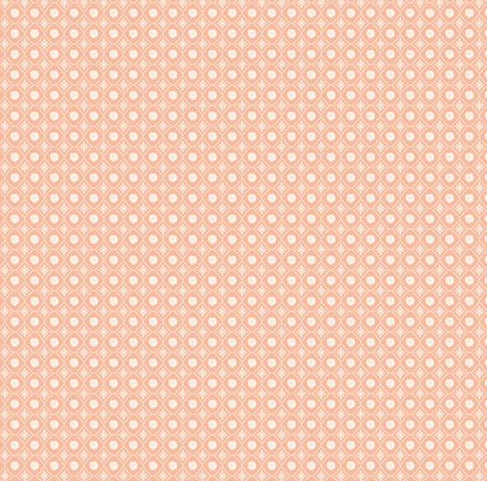 Poppie Cotton Charmed Peach cotton quilting fabric