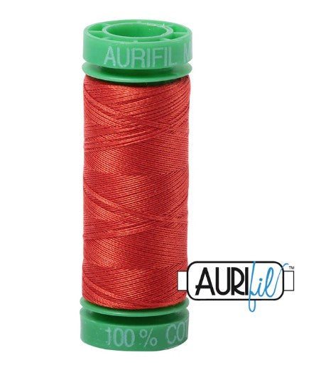 Aurifil Cotton Mako 40wt 150m red orange thread spool