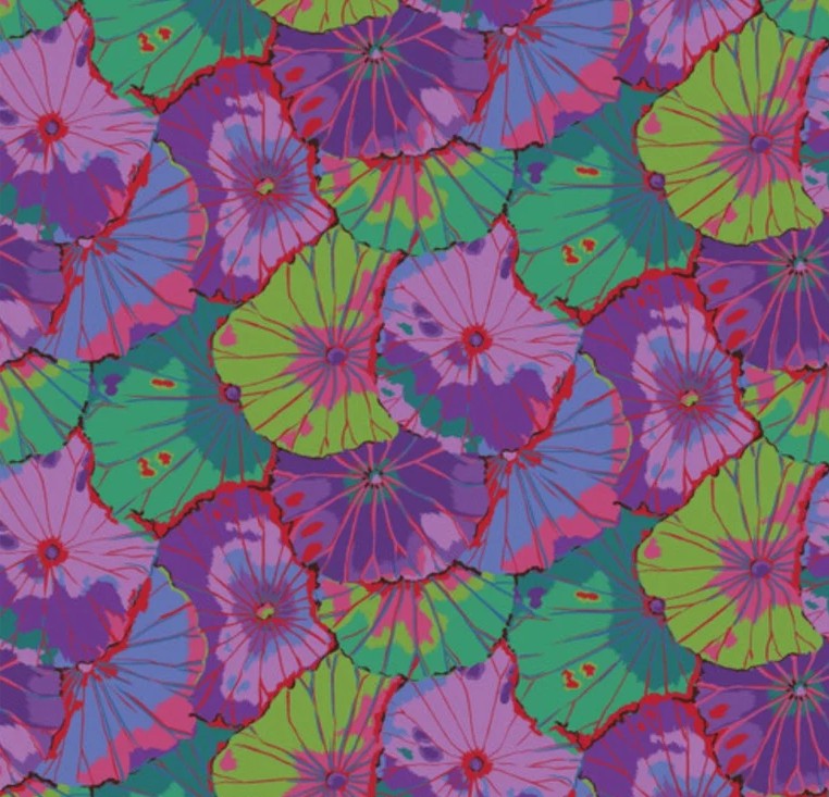 Kaffe Fassett Collective Lotus Leaf 108 inch Purple wide backing fabric