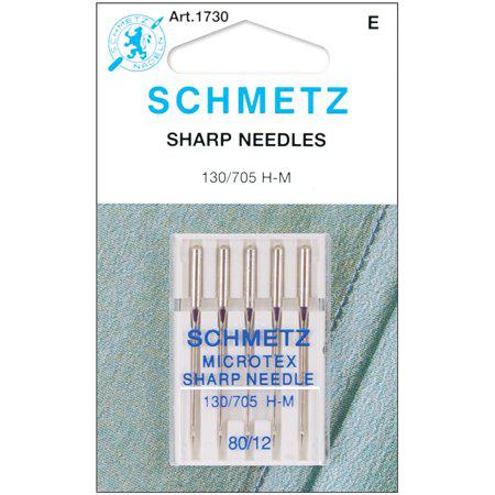 Euro-Notions Sharp Machine Needles Size 12/80 5 pack sewing notion