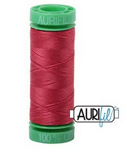 Aurifil Cotton Mako 40wt 150m medium peony pink thread spool
