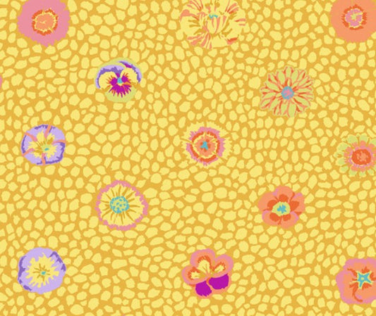 Kaffe Fassett Guinea Flower Gold yellow quilting fabric