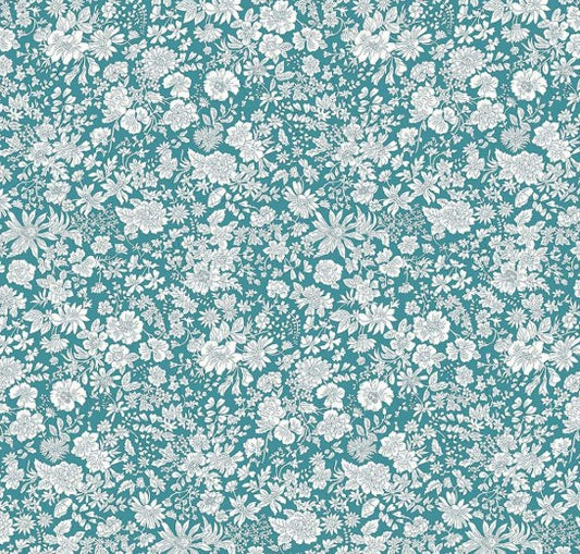 Liberty Emily Belle Peacock Tana Lawn cotton fabric