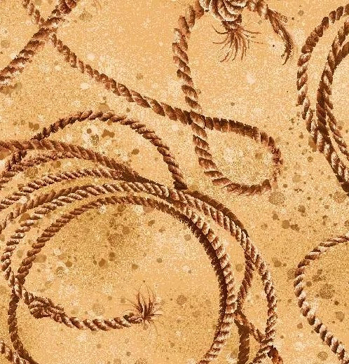 Oasis Round Up Ropes Beige 59-7911 quilting fabric