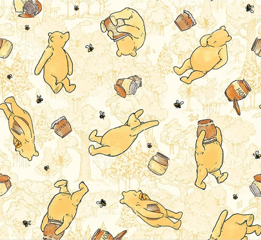 Studio E Classic Winnie Minky Yellow 8766MK-44 fabric