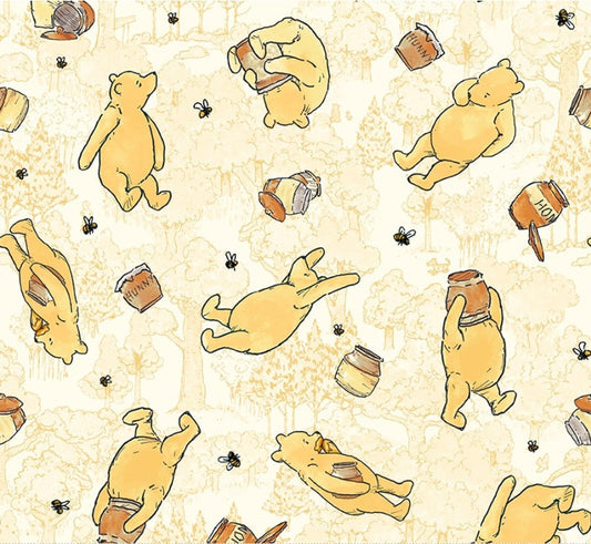 Studio E Classic Winnie Minky Yellow 8766MK-44 fabric