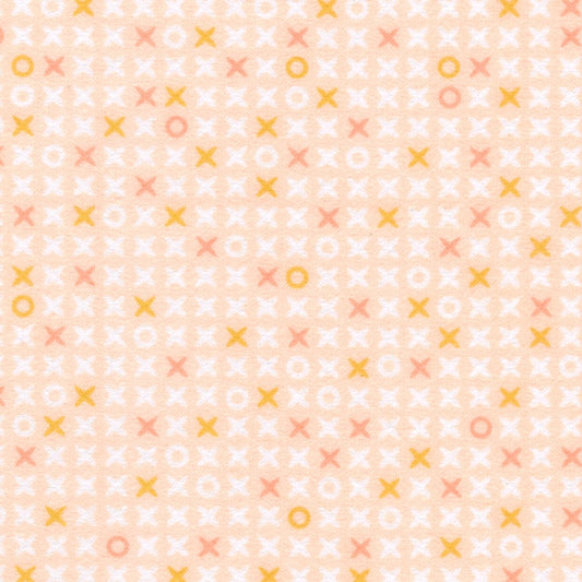 Robert Kaufman Cozy Cotton Flannel XOXO Peach flannel