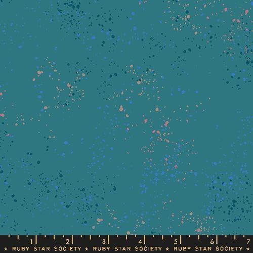 Blue Turquoise Speckled Storytime 4344 Fabric per Yard
