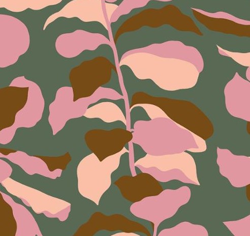 Ruby Star - Calathea Deep Moss - 108" Wideback Fabric