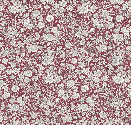 Liberty Emily Belle Claret Tana Lawn cotton fabric