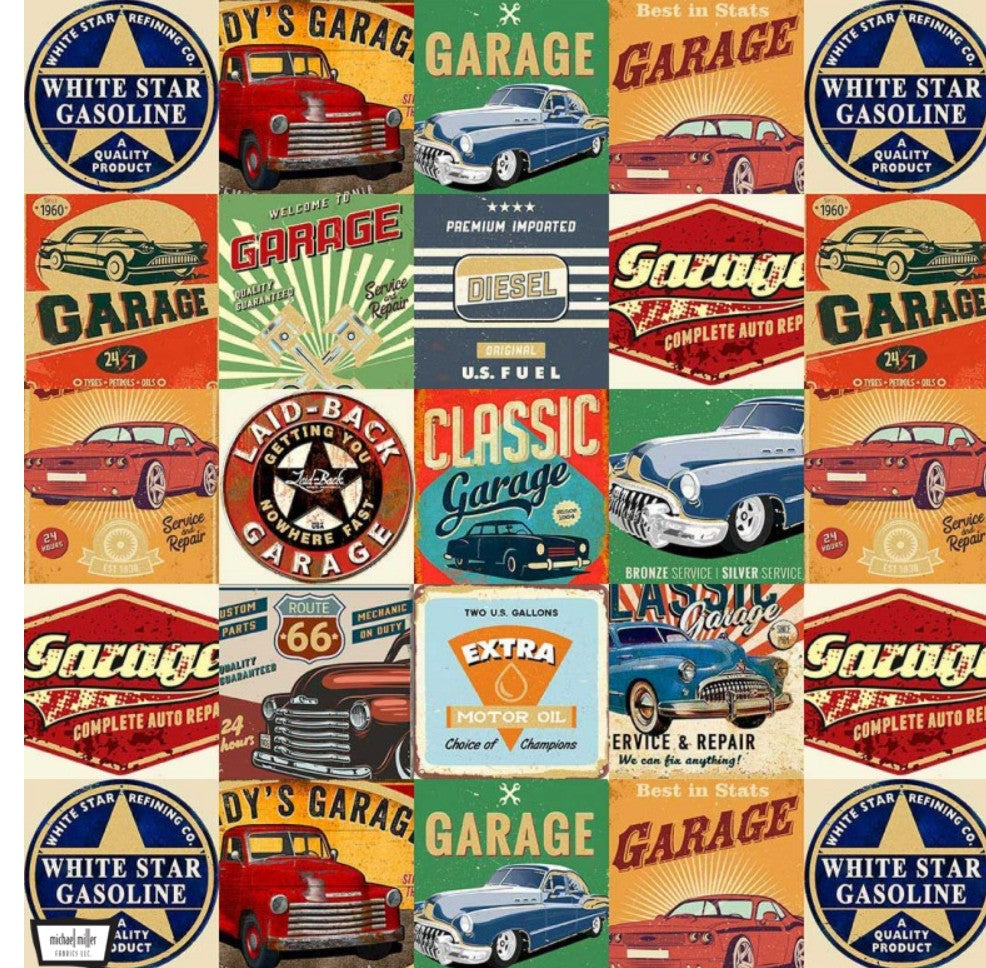 Michael Miller America's Garage DCX12520-MULT quilting cotton fabric