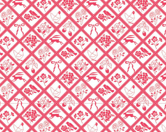 Poppie Cotton-Bon Jour Red rosy cheeks