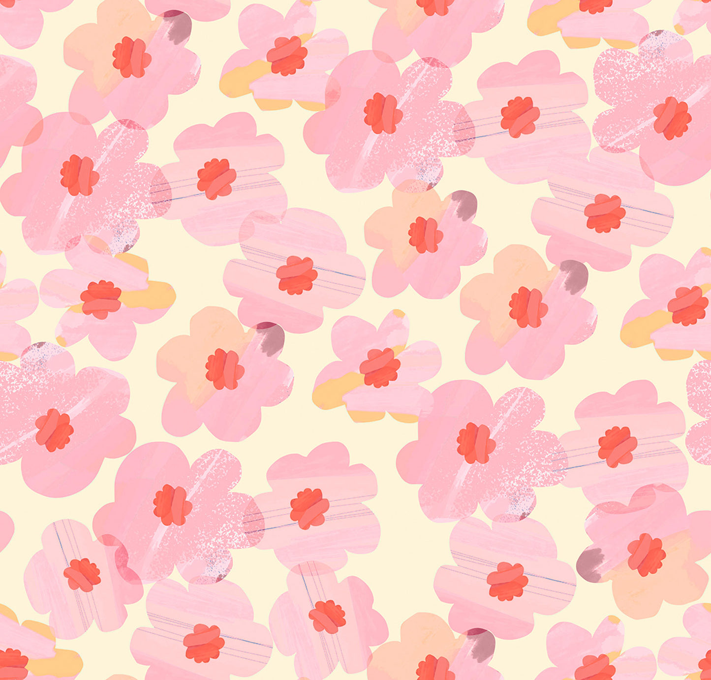 Lewis Irene Flower Market Roses Pink WB074 floral quilting cotton