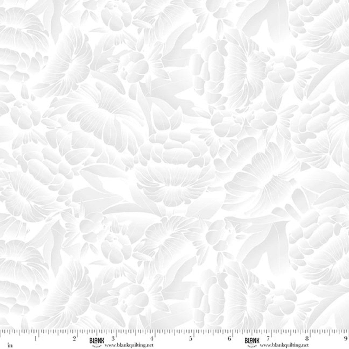 Blank Quilting Florique 118 inch White backing