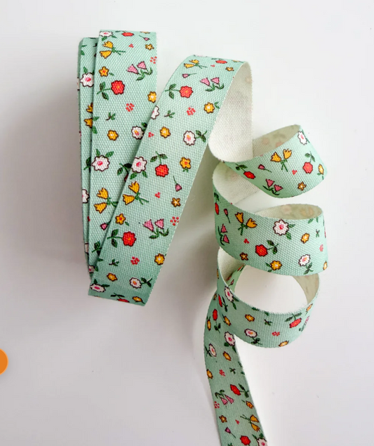 Minki Kim Sweet Mint cotton ribbon, 5-yard length