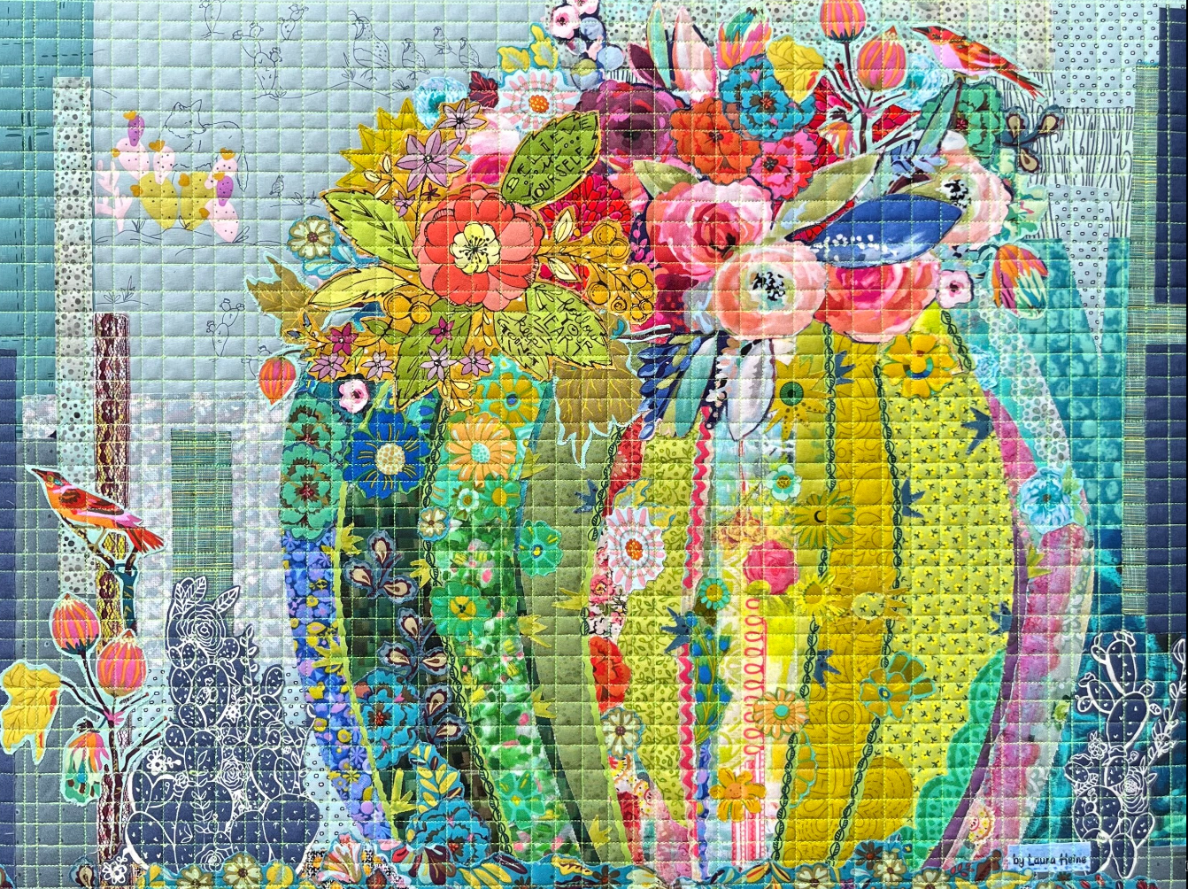 Cactus Queen Collage Fabric Kit 2nd Edition Laura Heine
