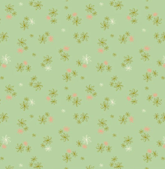 Windham Lush Life Dappled Daisies Mint 54717-12 quilting cotton