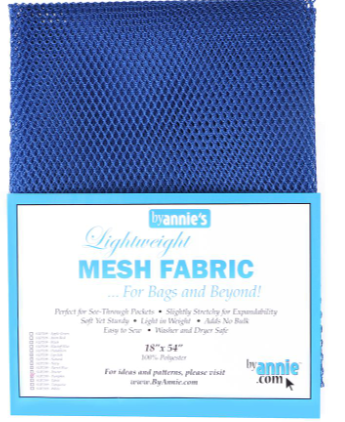 ByAnnie lightweight mesh in blastoff blue half-yard package for bag making
