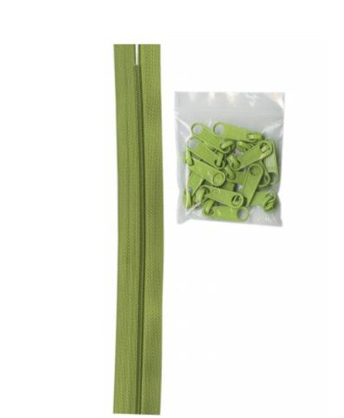 Patterns by Annie Yard Zipper-Apple Green stabilizer for clean, professional zipper edges