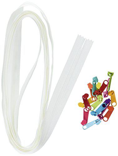 Set of colorful plastic clips on a white background