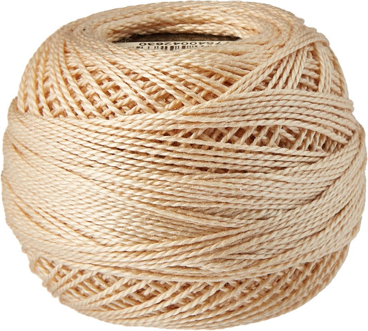 Pearl Cotton Balls Size 8 Very Light Tan hand embroidery thread