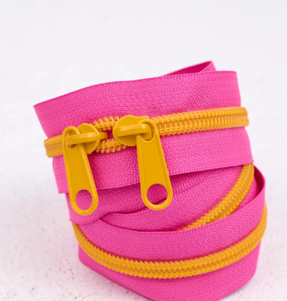 Renaissance Ribbons Pink Lemonade 40-inch Handbag Zipper bag hardware