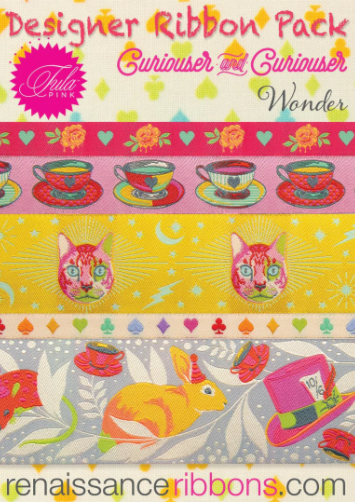 Renaissance Ribbons Tula Pink Curiouser Wonder Designer Ribbon Pack