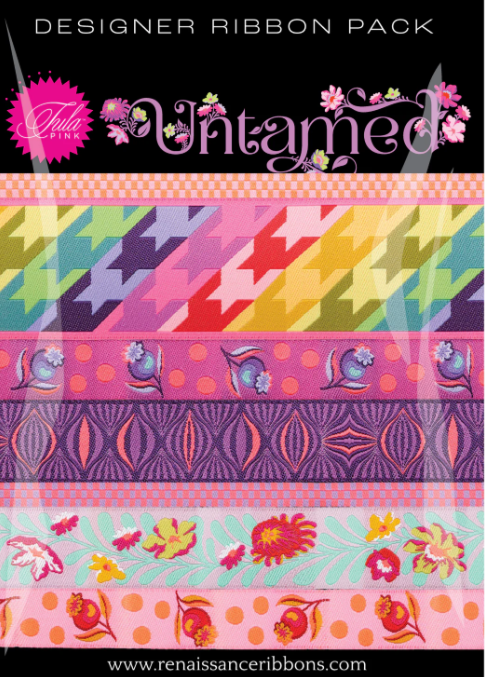 Renaissance Ribbons Tula Pink Untamed Cosmic Designer Ribbon Pack