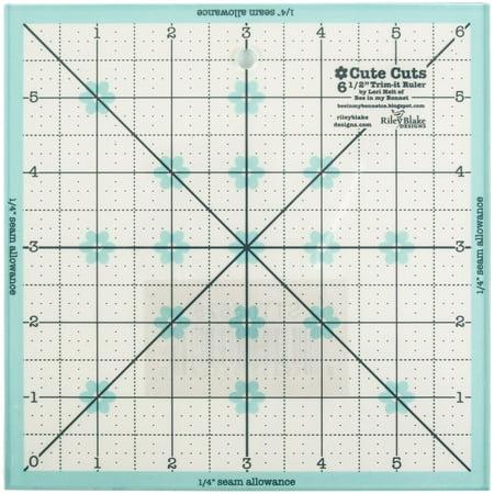 Cute Cuts ruler with grid lines and measurements on a white background
