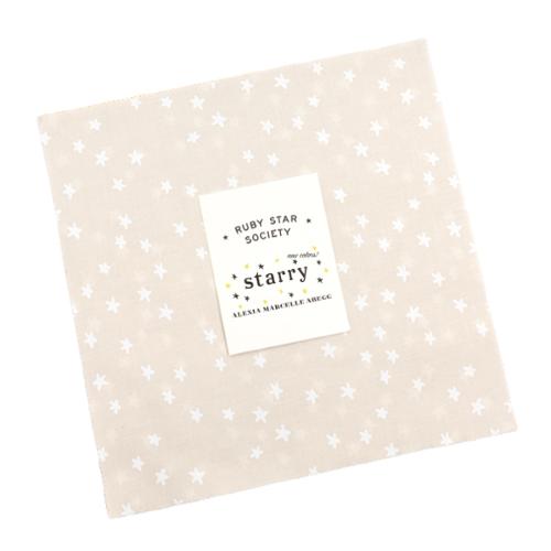 Fabric with star pattern and Ruby Star Society label on a white background