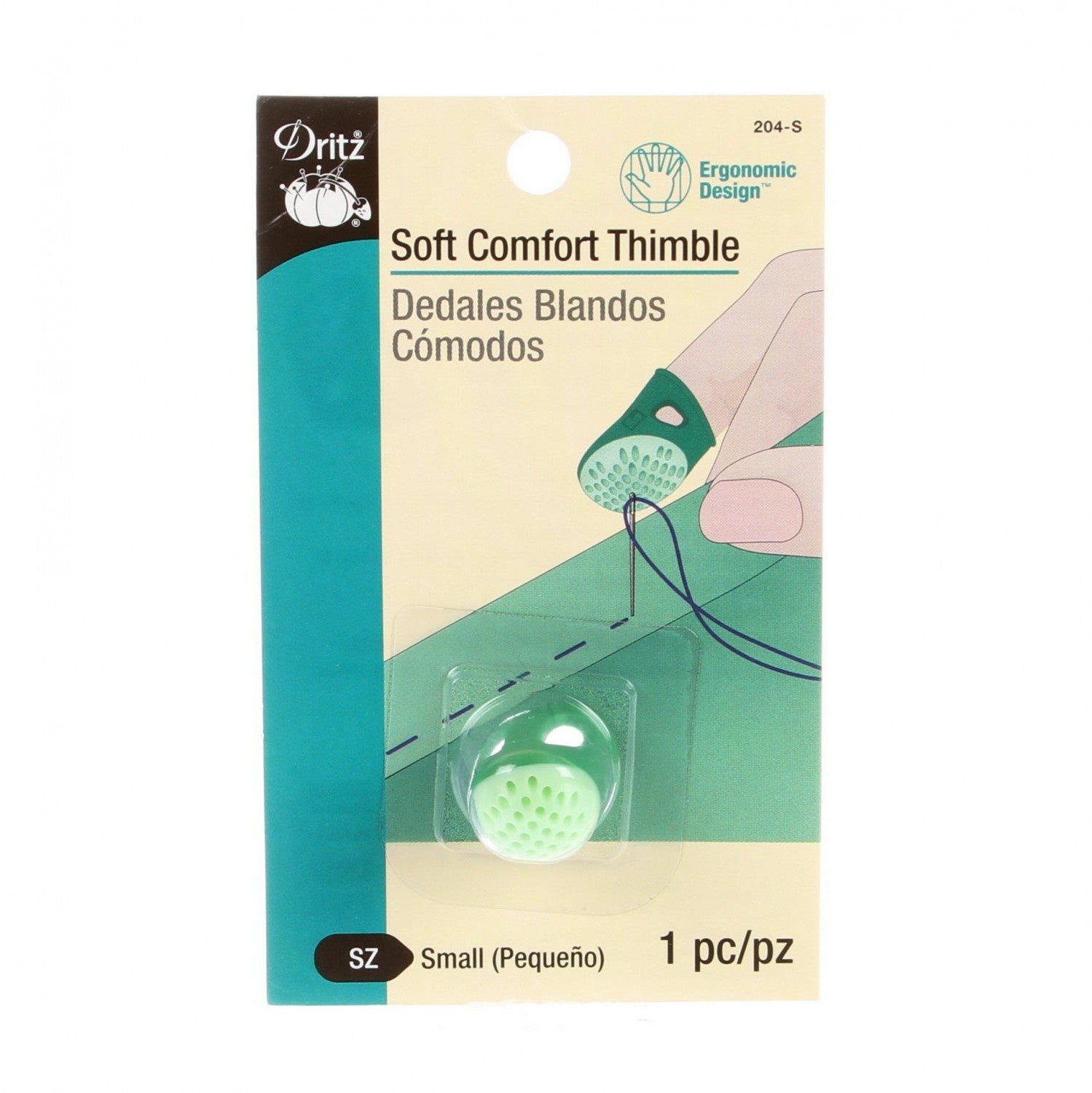 Dritz Soft Comfort Thimble packaging on a white background