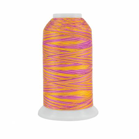 Spool of colorful thread on a white background
