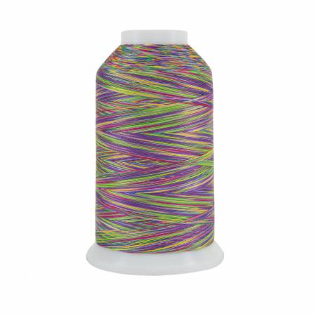 Spool of colorful thread on a white background
