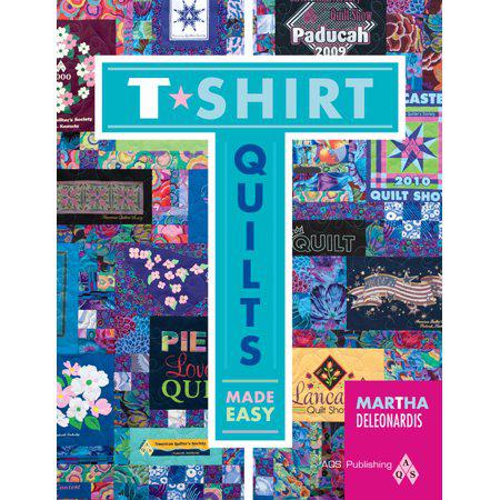 Book cover of 'T-Shirt Quilts Made Easy' with colorful quilt patterns.