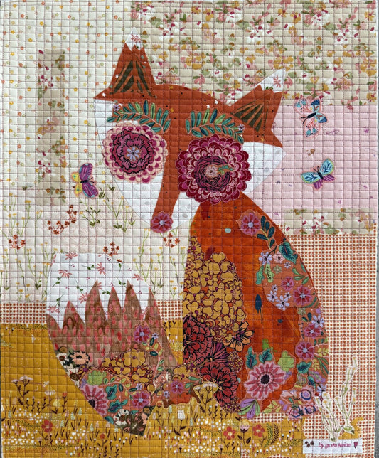 Teeny Tiny Fox Kit by Laura Heine – animal fabric collage quilt kit