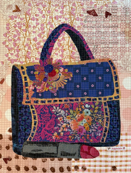 Teeny Tiny Group 14 Collage Kit Designer Handbag by Laura Heine – fashion quilt block kit