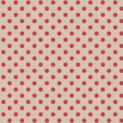 Red polka dots on a beige background