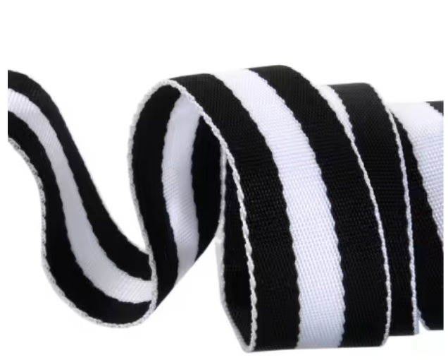 Tula Pink 1.5in Renaissance Ribbons Black and White webbing ribbon 2yd