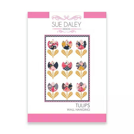 Sue Daley Designs tulip wall hanging pattern packaging on a white background