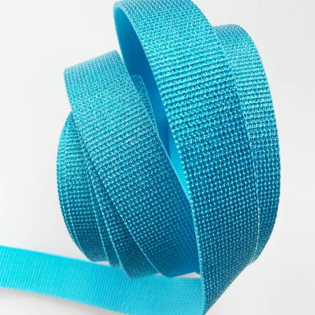 Turquoise Blue Glitter Webbing sparkling craft strap