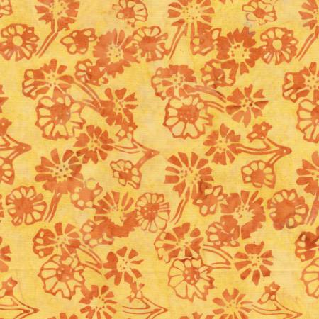 Floral pattern on a yellow background