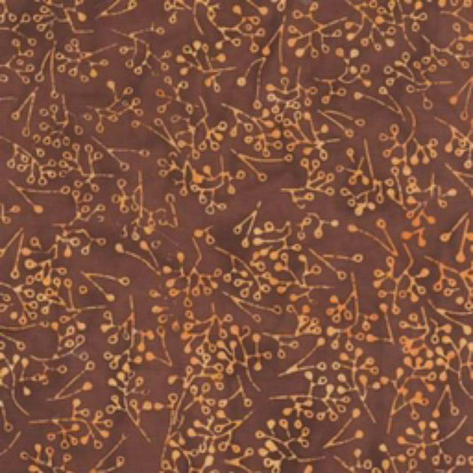 Brown background with a subtle pattern of small lines and dots.