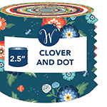 Roll of tape with 'Clover and Dot' branding on a white background