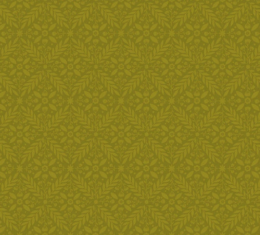 Green patterned background with a geometric design